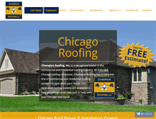 Tablet Screenshot of championroofing.com